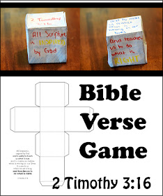 bible verse game with a cube