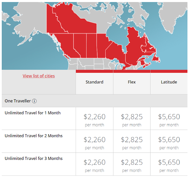 Air Canada The Infinite Canada Flight Pass