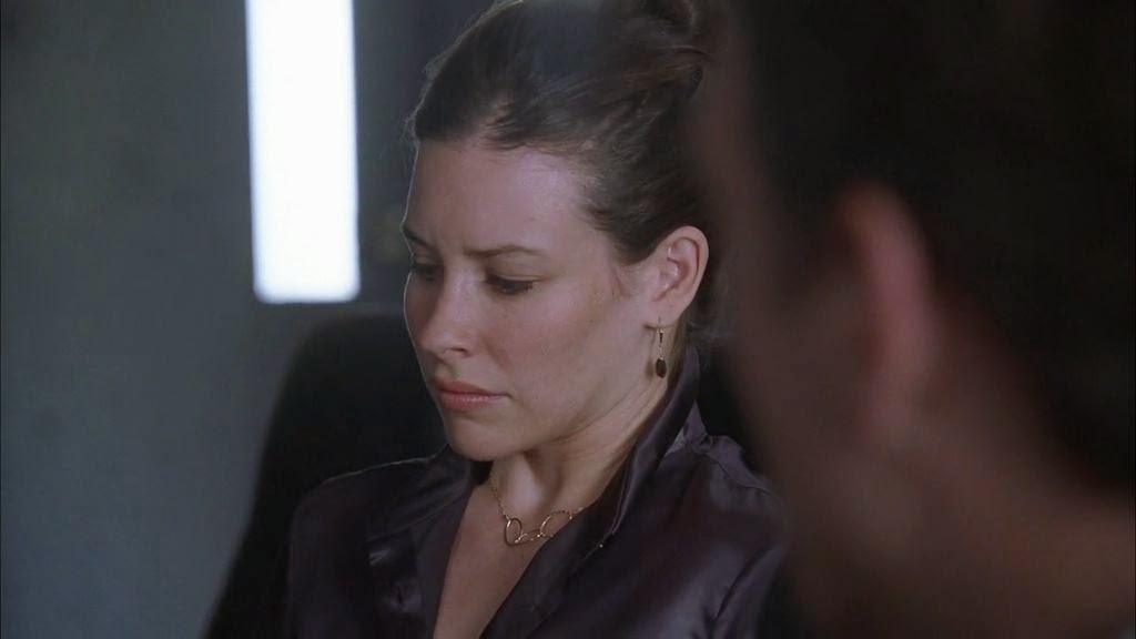 Ladies in Satin Blouses evangeline lilly maroon satin