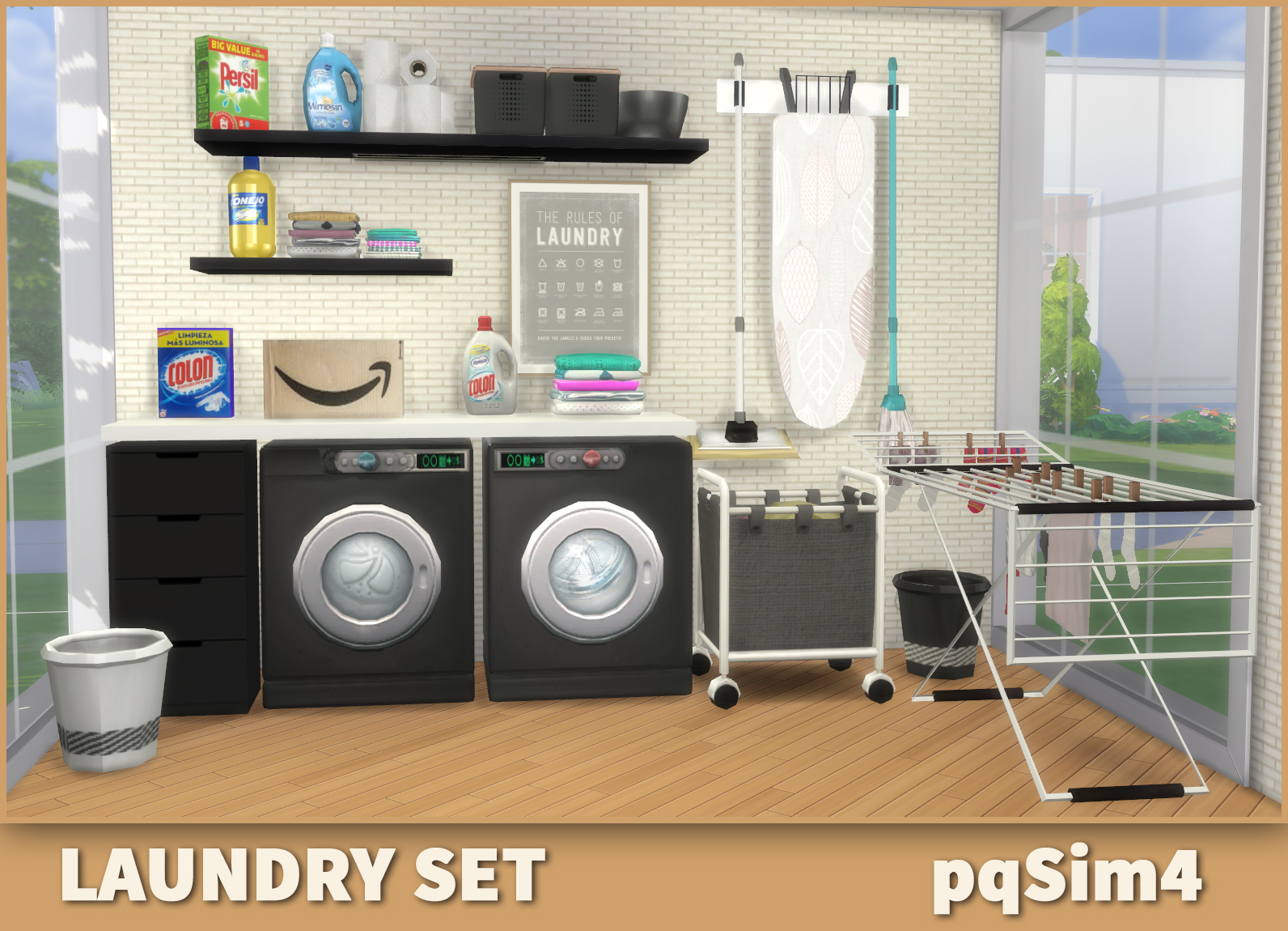 Laundry Set. The Sims 4 Custom Content.