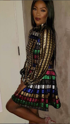 1 Tiwa Savage shows off her hot legs in mini dress