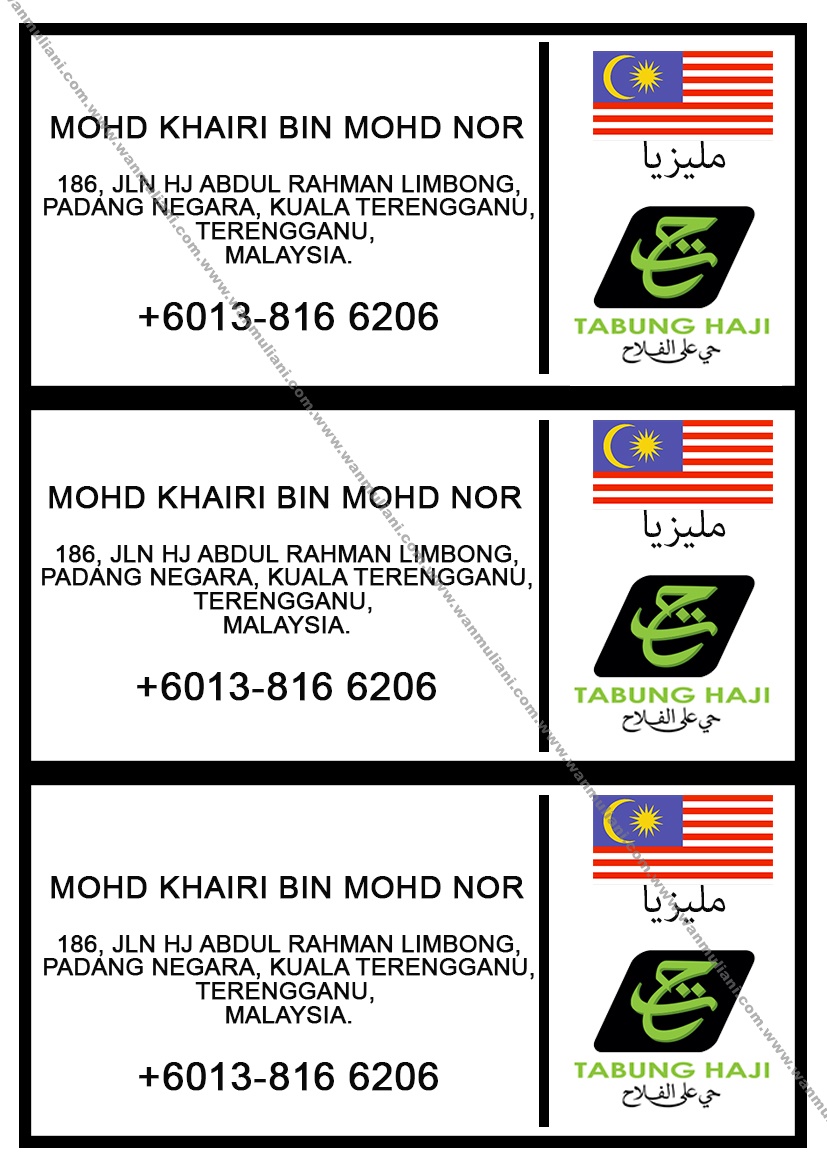 Rekabentuk Tag Bagasi Sesuai Untuk Haji & Umrah, Sementara Masih