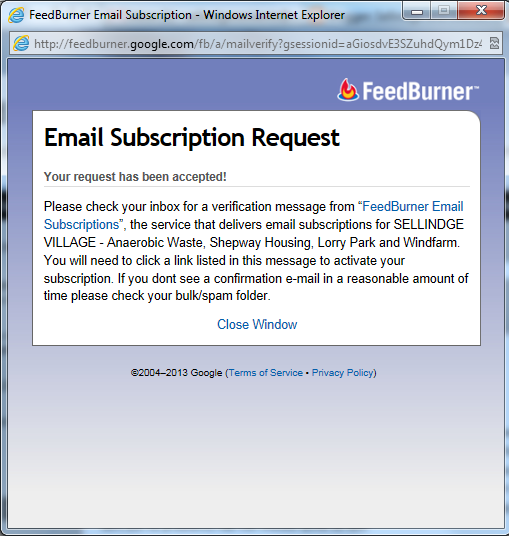 Sellindge and District Residents Association Electronic mail updates
