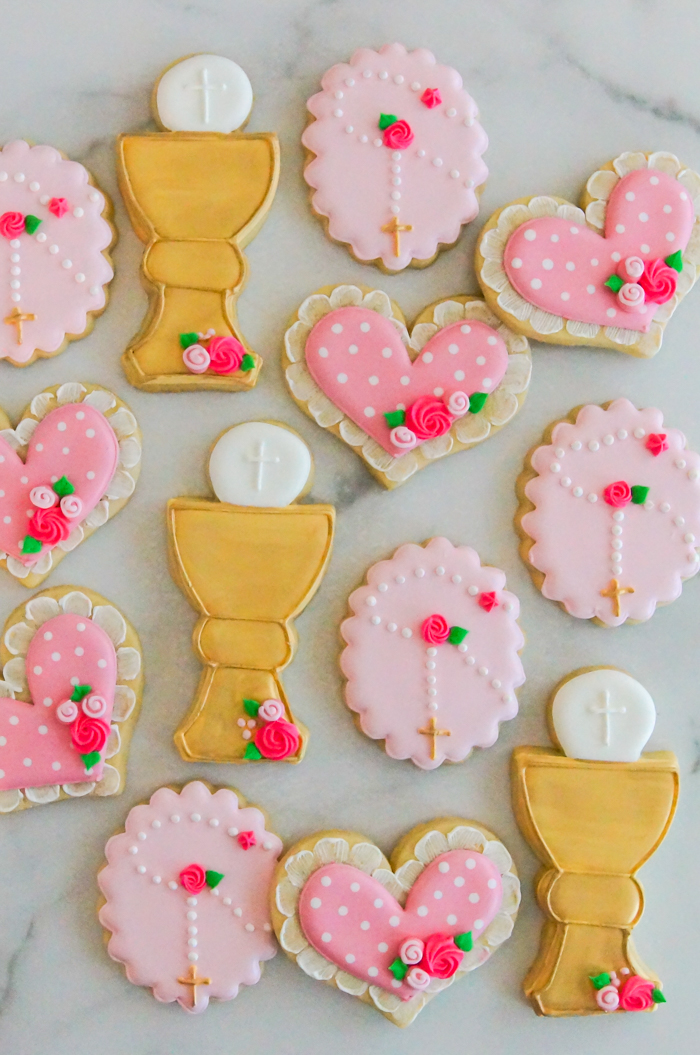 First Communion Cookies for a Girl