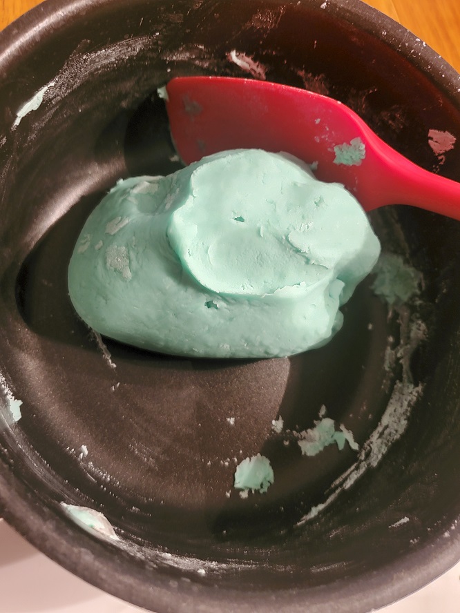 this is clay dough green for making ornaments and art work for kids