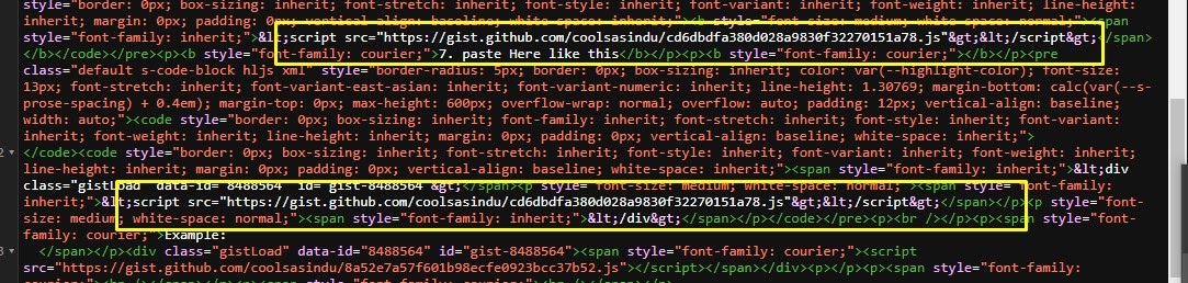 how to embed GitHub Code in Blogger (Blogpost) And Html