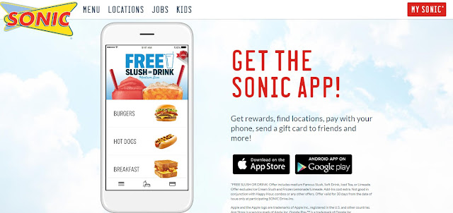 Download the sonic app to get free slush Download the sonic app to get free slush
