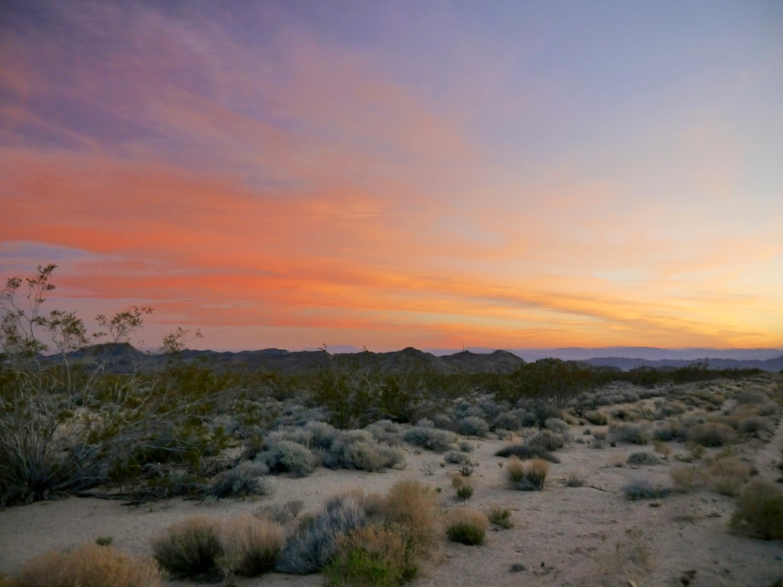 American Travel Journal Mojave National Preserve Sunset on Kelbaker Road