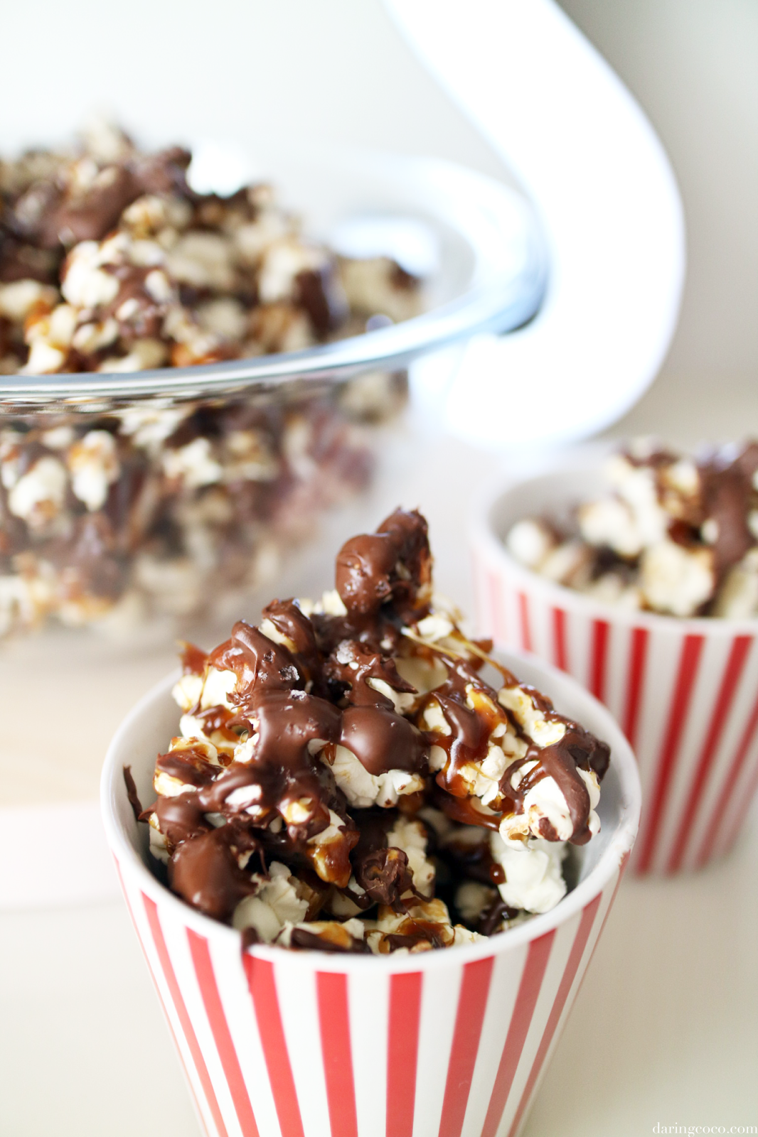 food porn thursday // salted caramel + chocolate drizzled popcorn - Daring  Coco