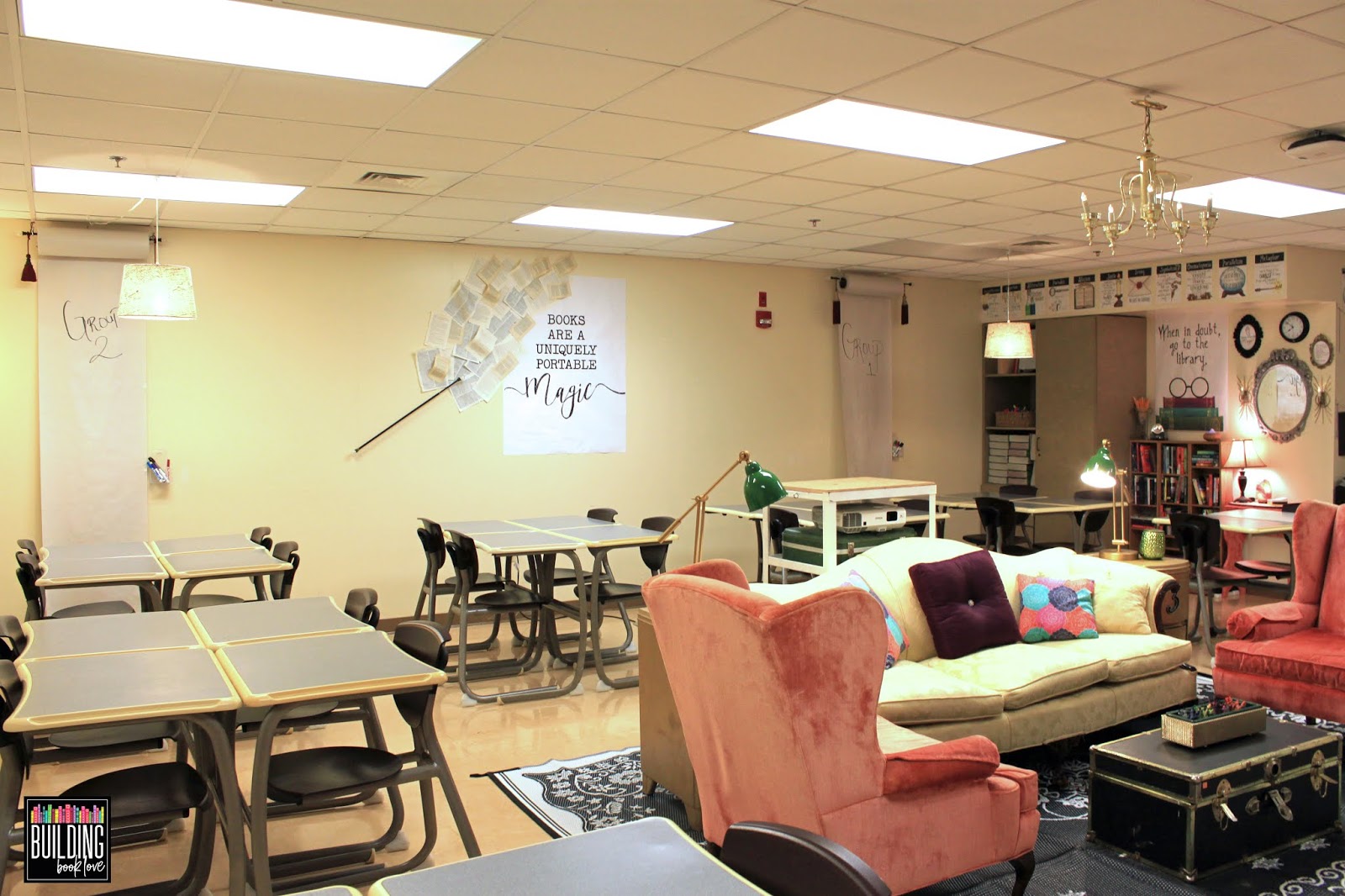 Building Book Love High School Classroom Decor Semi Flexible Seating