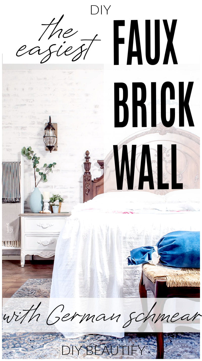 easy DIY faux brick wall