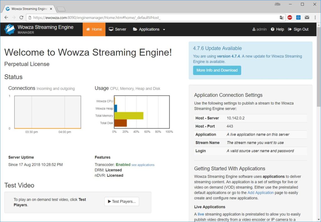 Wowza Streaming Engine 4.5.0 Crack