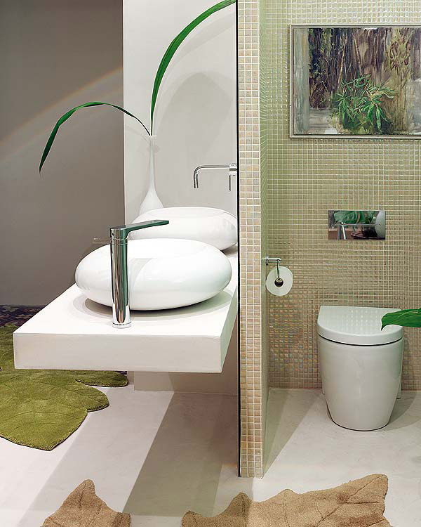 Decoración de interiores: Baño inspirado en la Naturaleza con Plantas