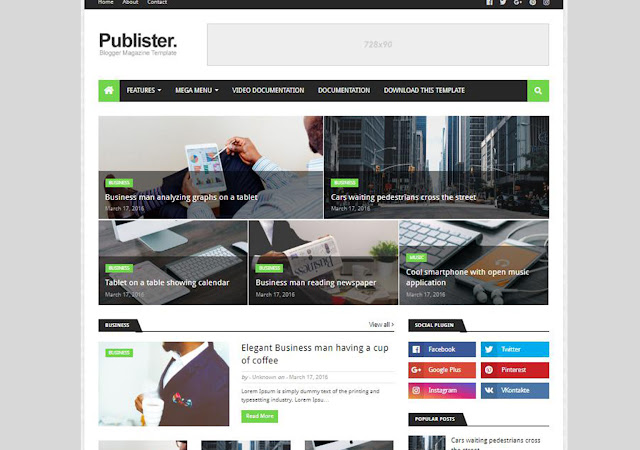 Publister Blogger Template Free Responsive Theme publister blogger template, publister free blogger magazine template, sora blogger templates, blogger theme, templates go, blogspot theme, seo theme