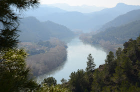 A view from the Castle of Miravet over a bend on river Ebro
