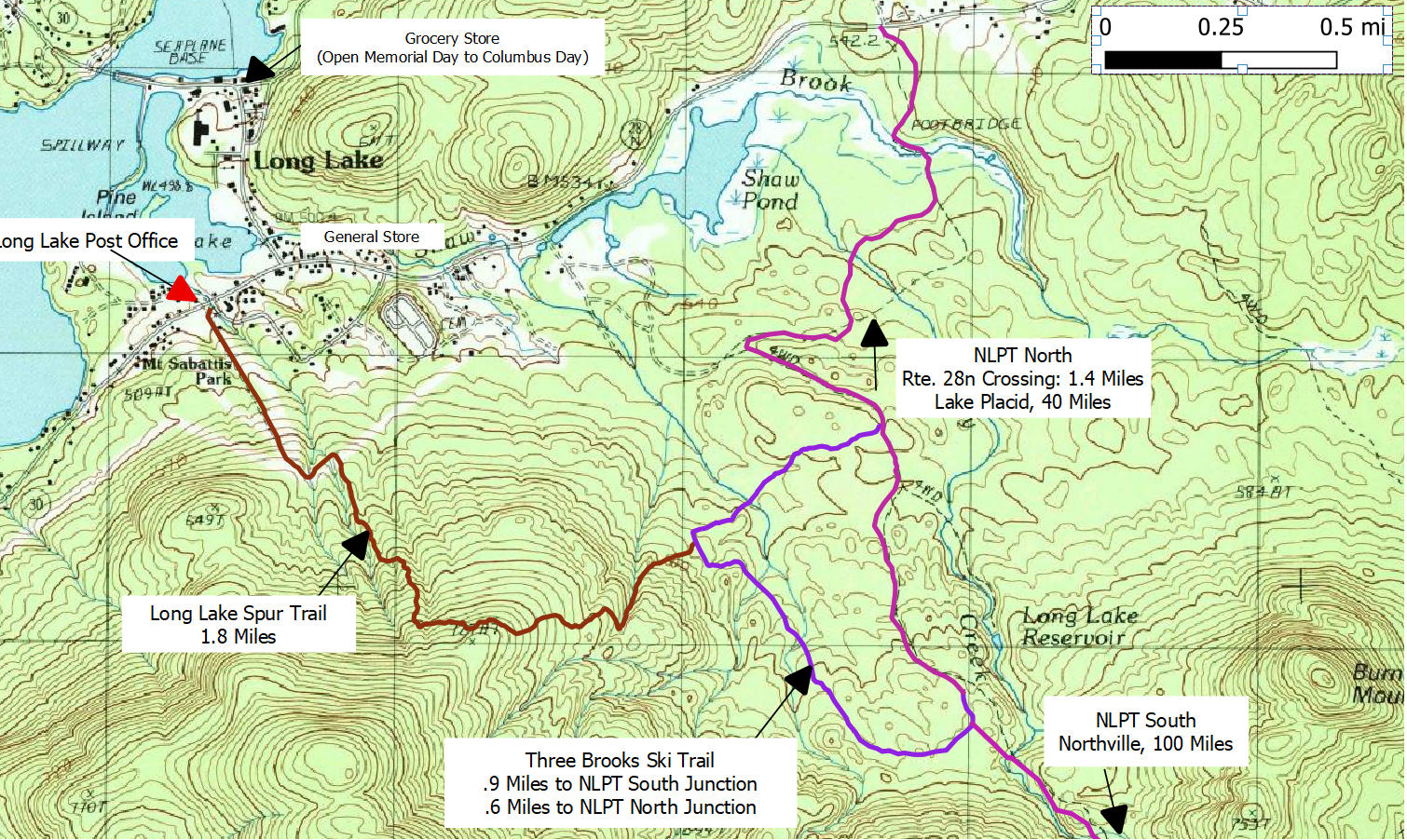 Adirondack Hiking Northville Lake Placid Trail The Long Lake Spur