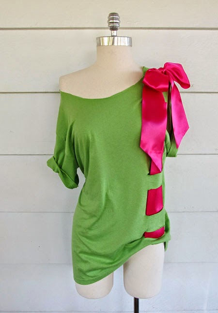 diy: camiseta con cinta de lazo