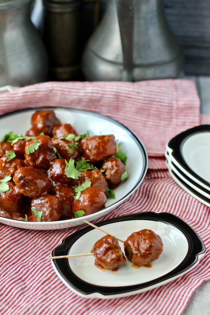 Cranberry Glazed Meatball appetizers