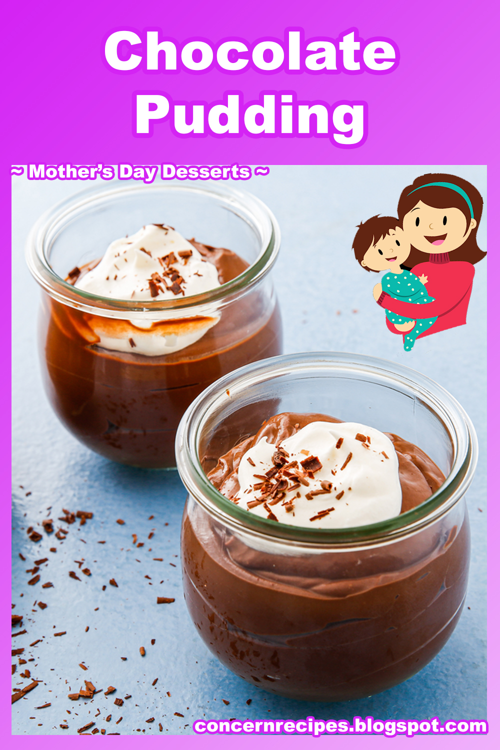 Chocolate Pudding - Mother's Day Desserts - Concern Recipes