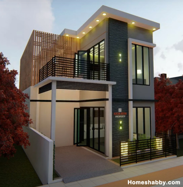  Desain  dan  Denah Rumah  Minimalis  Ukuran 6 5 x 13 M 2 Lantai Lengkap dengan Hitungan RAB nya  