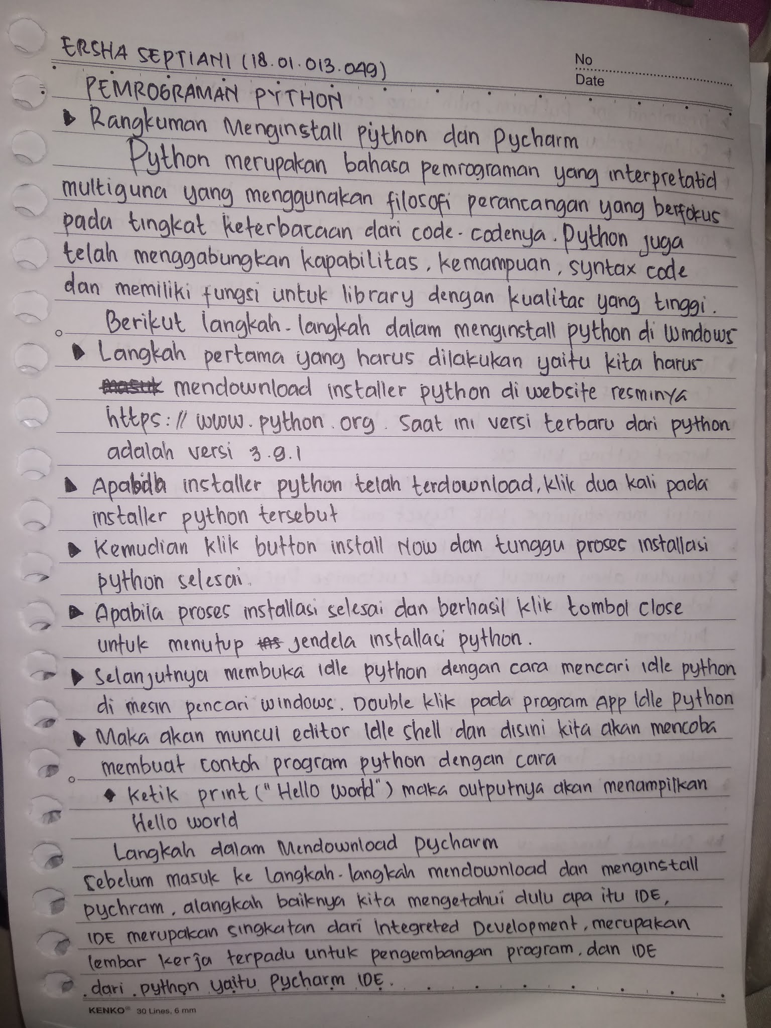 TUGAS INDIVIDU II PEMROGRAMAN PYTHON