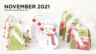 November 2021 Paper Pumpkin: 5 Gifts Galore Alternative Projects ~ www.juliedavison.com #stampinup #paperpumpkin