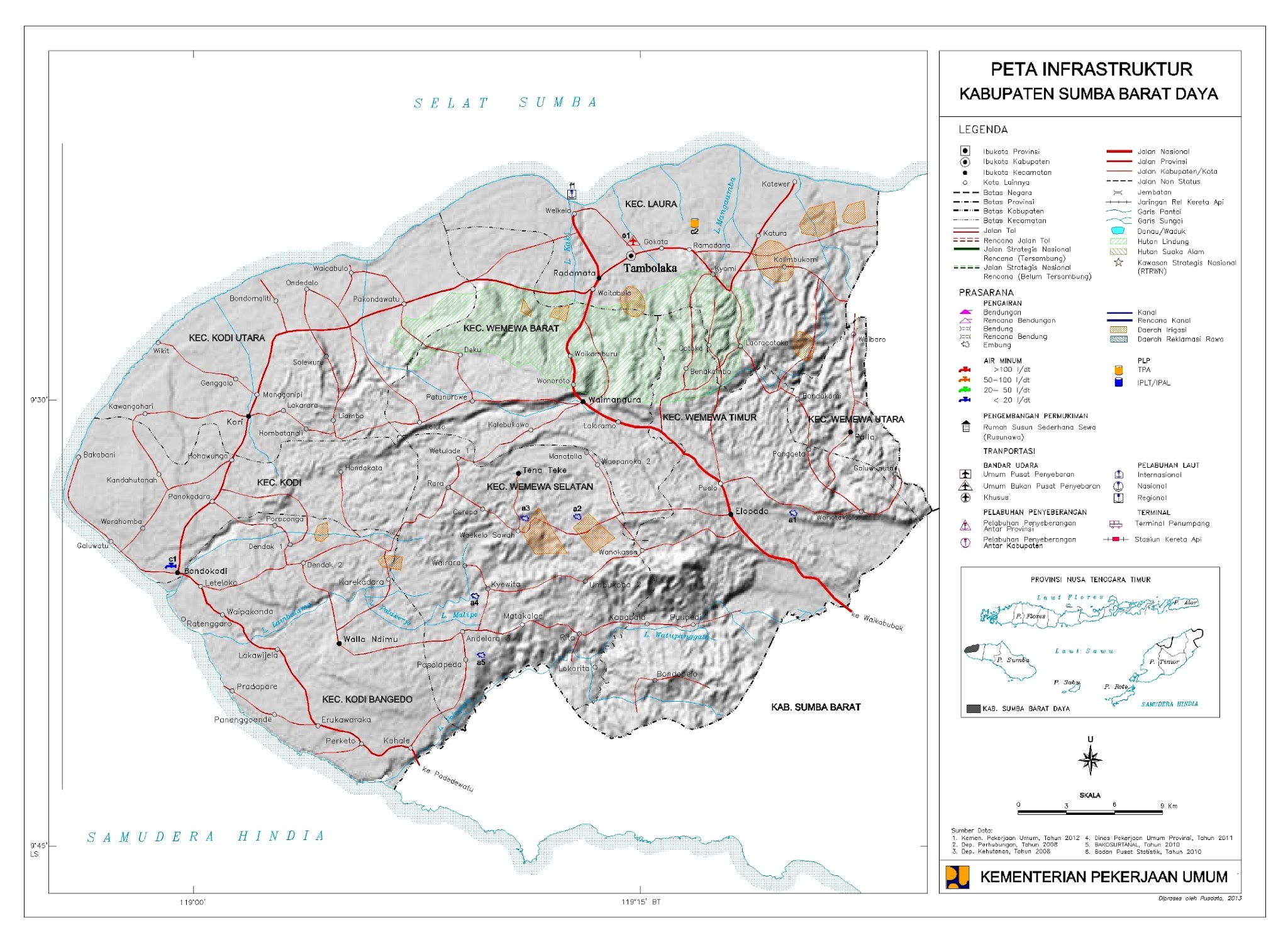 Peta Kota Peta Kabupaten Sumba Barat Daya