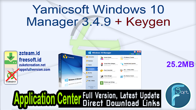 Yamicsoft Windows 10 Manager 3.4.9 + Keygen_ ZcTeam.id