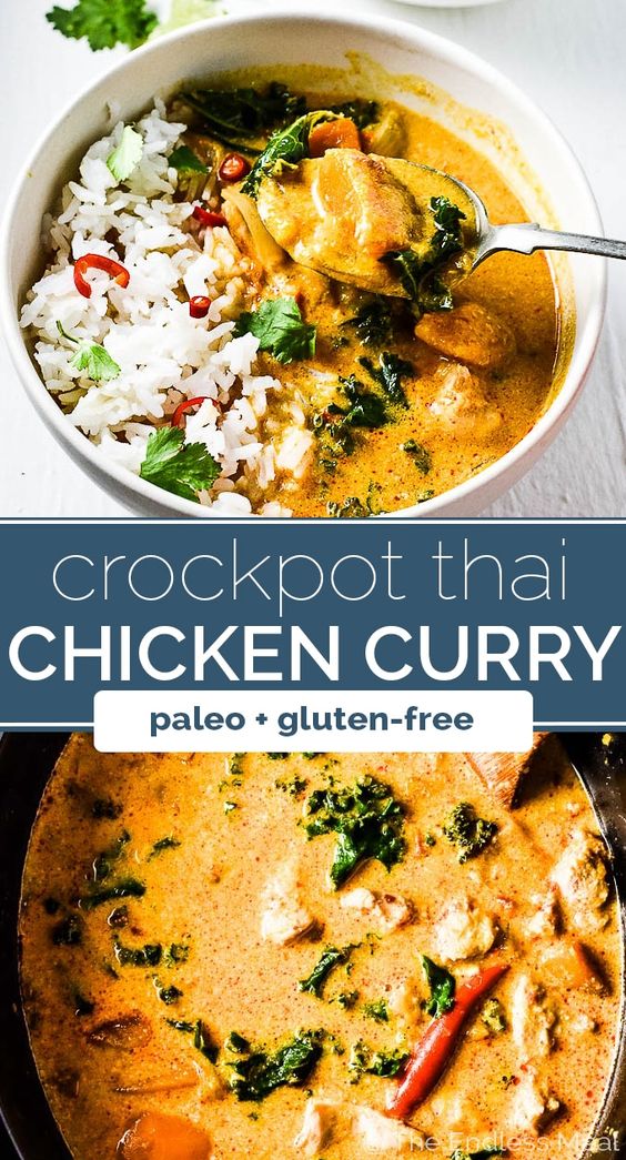 Crock Pot Thai Chicken Curry - THE BEST RECIPE OPTIONS