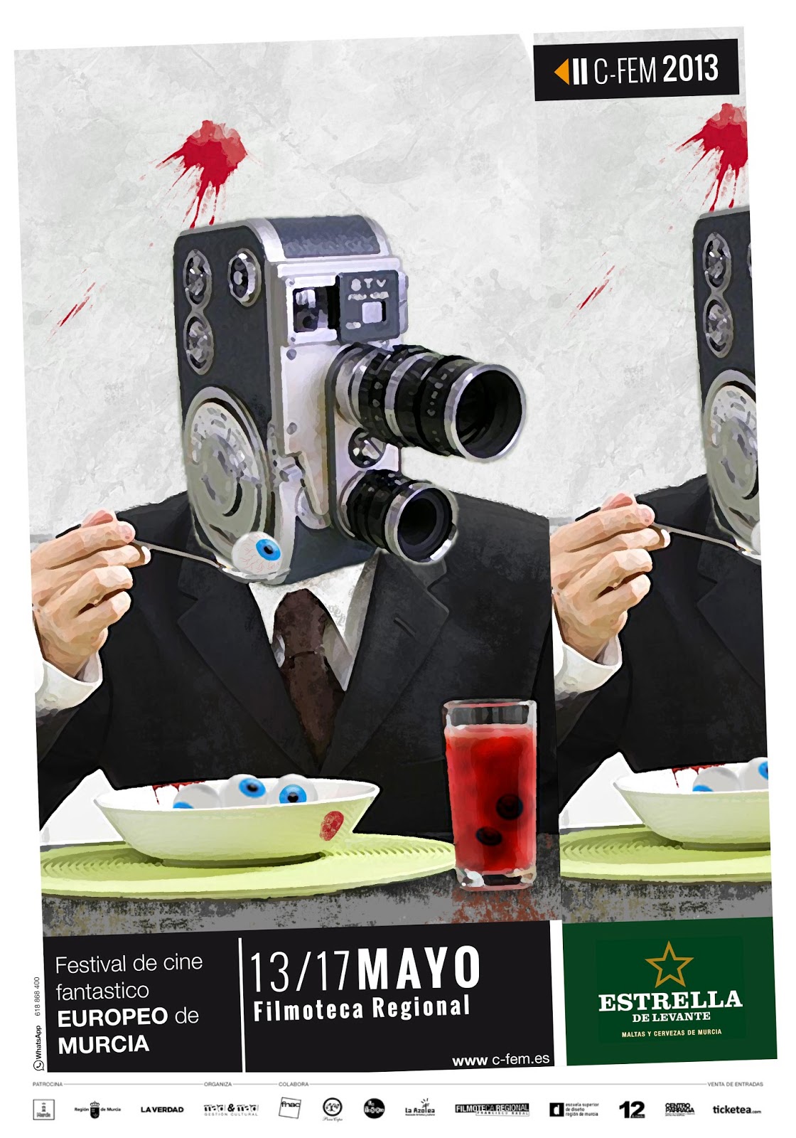 Cartel para el festival de cine fantástico europeo de murcia ( CFEM