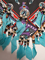 Closeup of beads & concho on mask
