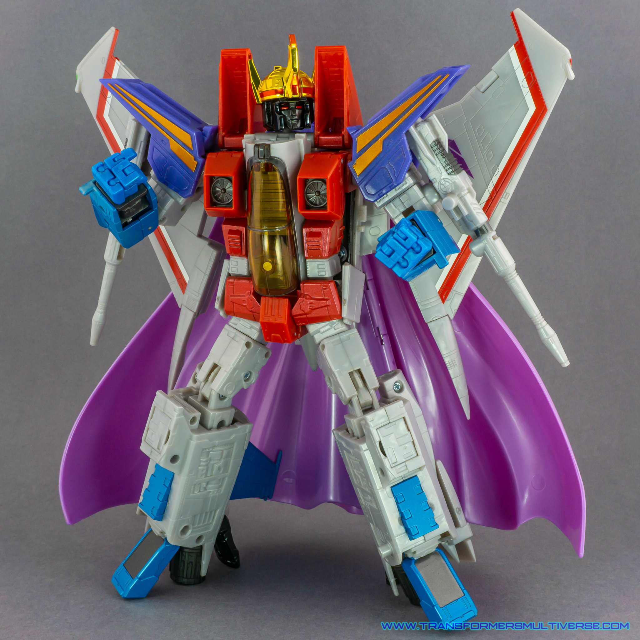 Transformers Masterpiece Starscream wearing cape and crown 2
