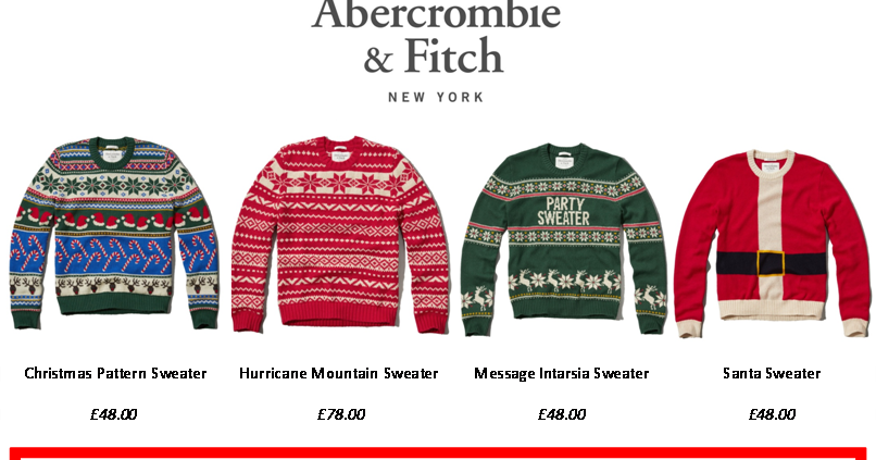 abercrombie christmas sweater