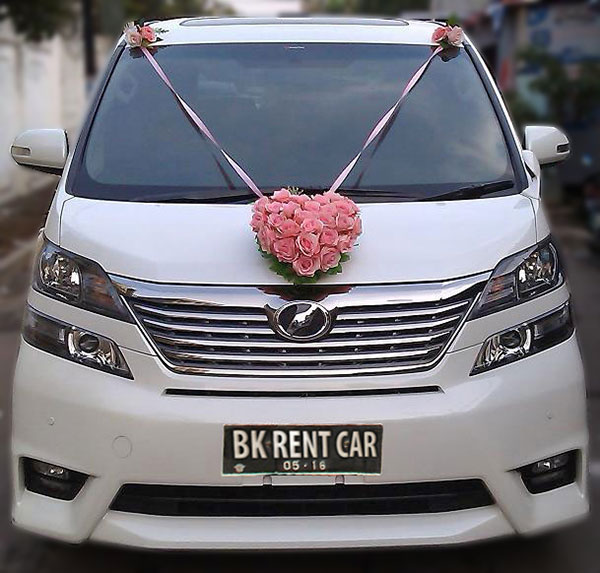 Contoh Hiasan Bunga Mobil Pengantin Khusus Mobil VellFire