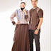 Model Baju Gamis Batik Kombinasi Kain Polos Remaja