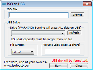 用 USB 安裝作業系統 ( Windows 7/8 ) ： ISO TO USB Portable 免安裝版下載