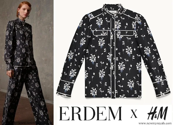 Crown Princess Victoria wore a dress by ERDEM X H&M Collection