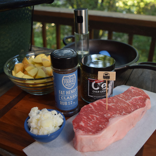 Filete y huevos con carne Angus certificada de primera calidad