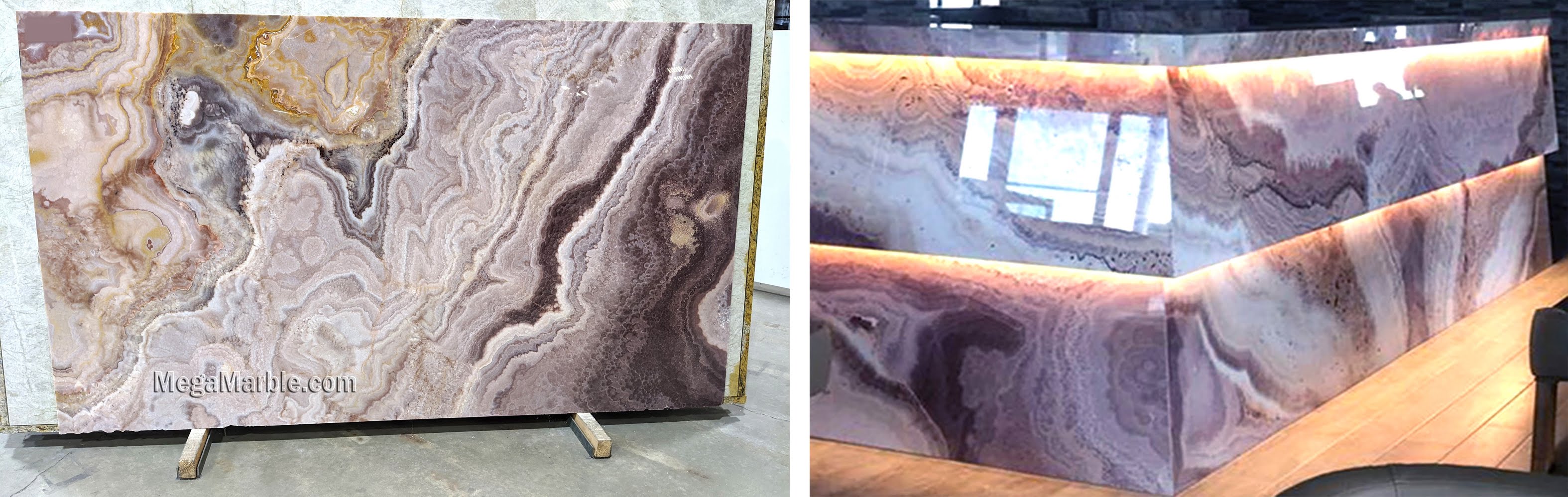 Purple Onyx Marble Slab