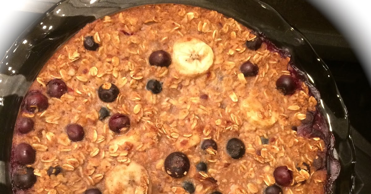 PinkVegan Baked Oatmeal with Blueberries (DF, GF)