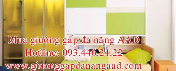 giường gấp đa năng hiện đại màu vàng