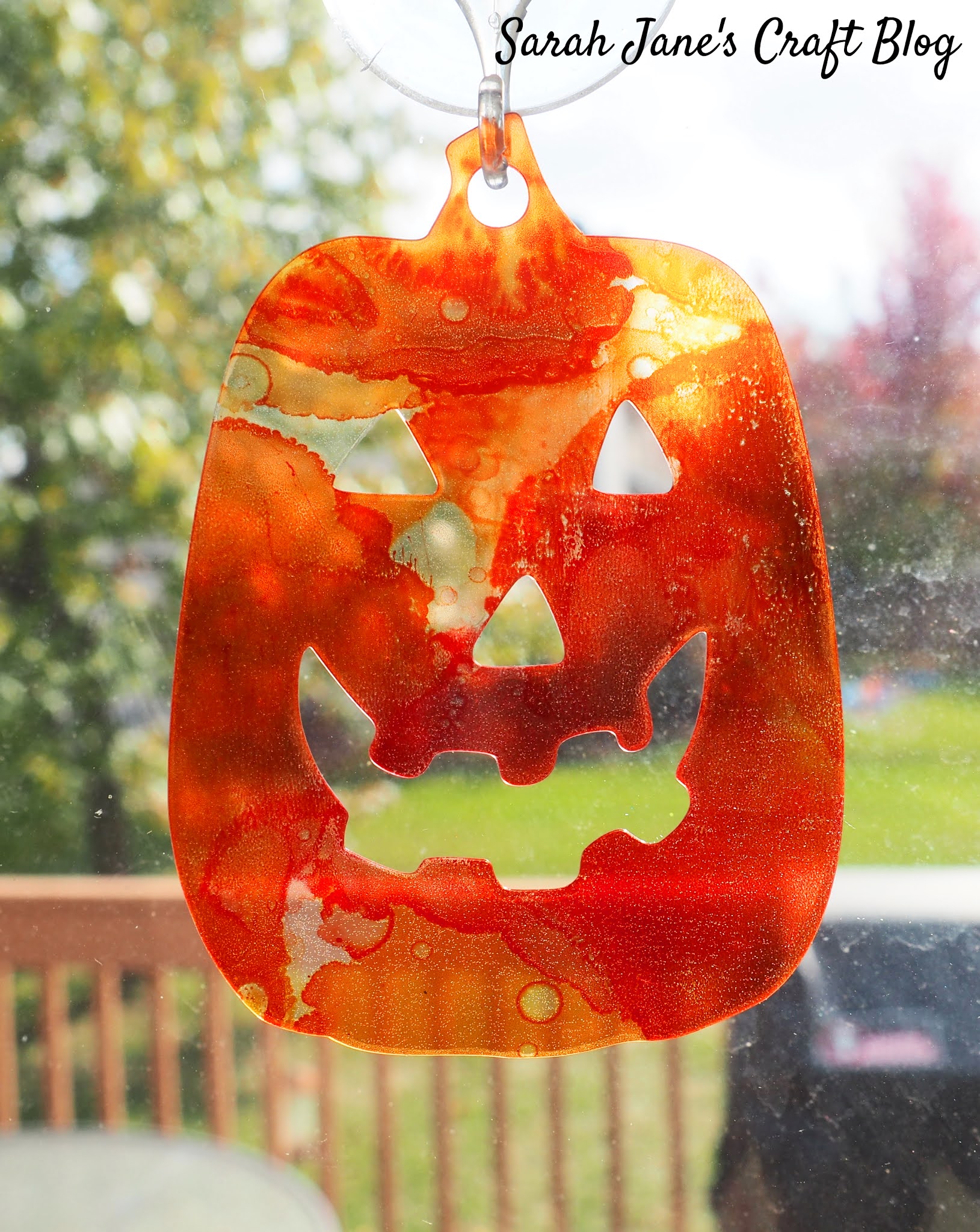 Alcohol Ink on Laminating Pouches Cut with a Silhouette Cameo into