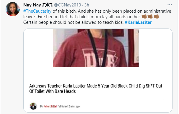 White teacher forces 5-year-old black child to wash a toilet with his bare hands