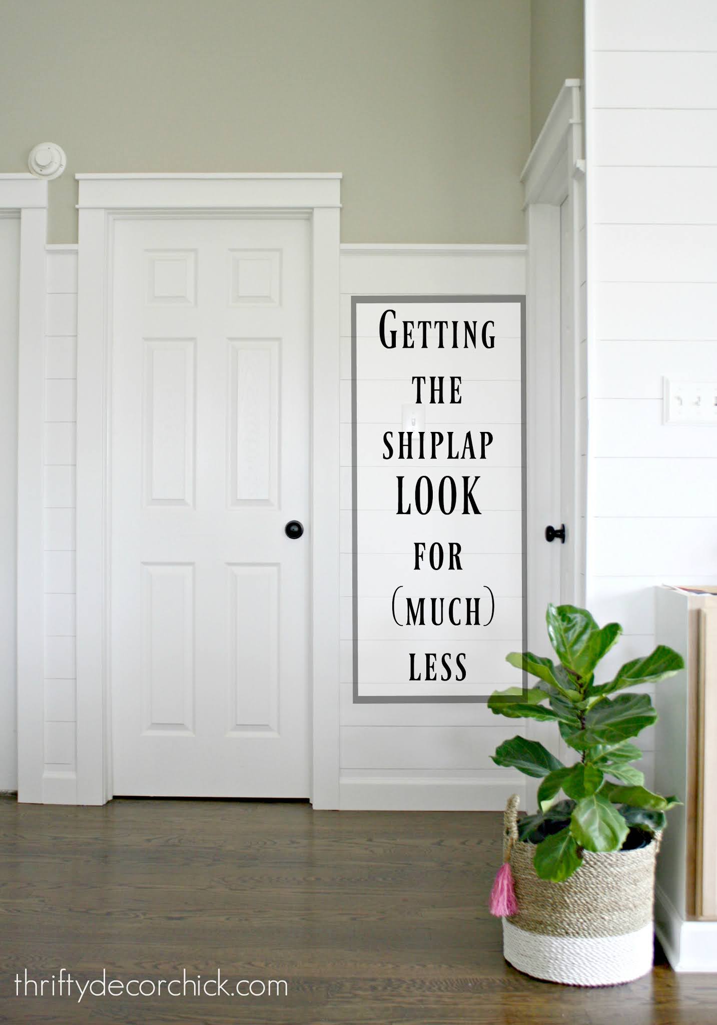 white walls overlapping with farmhouse door trim
