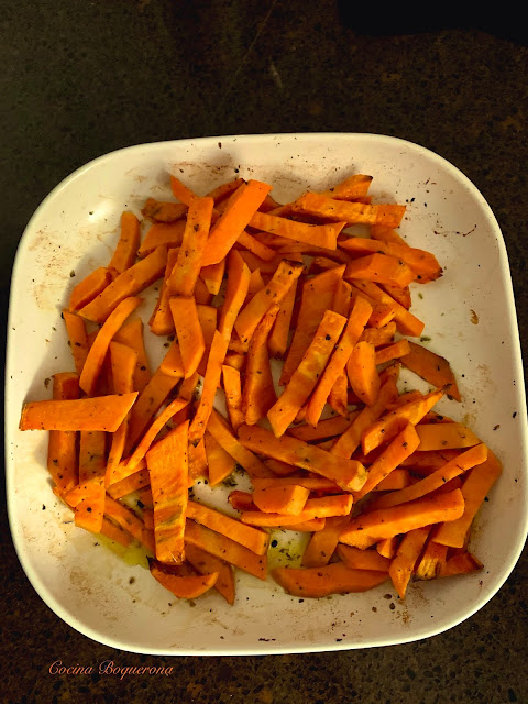 Patatas de boniato al horno