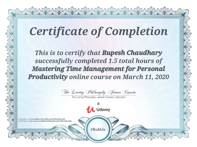 Udemy - Mastering Time Management for Personal Productivity