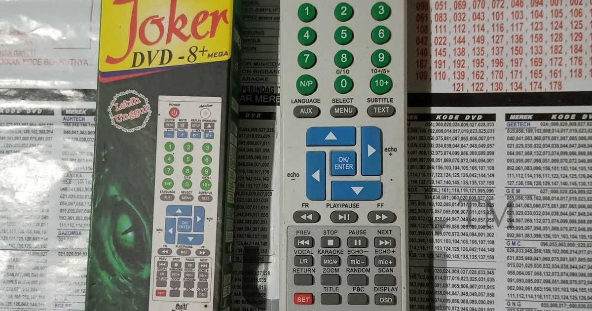 Kode Remote Joker Dvd Multi Rm99 Id