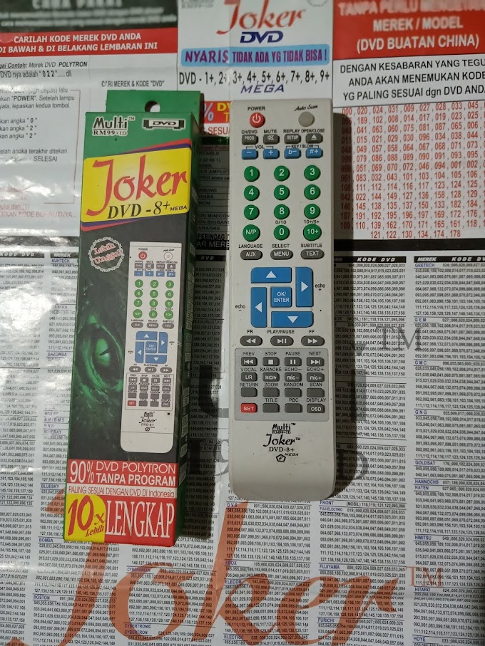 KODE REMOTE JOKER DVD MULTI RM99+ID