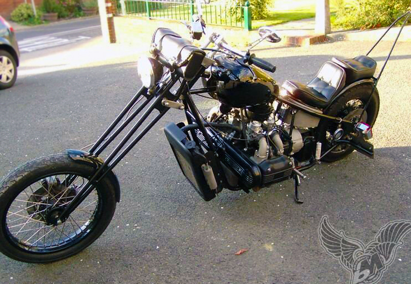 old gold wing chopper