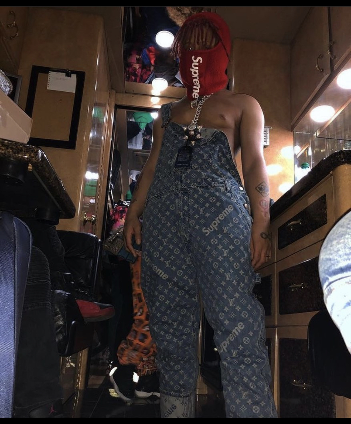 LOUIS VUITTON/SUPREME OVERALLS